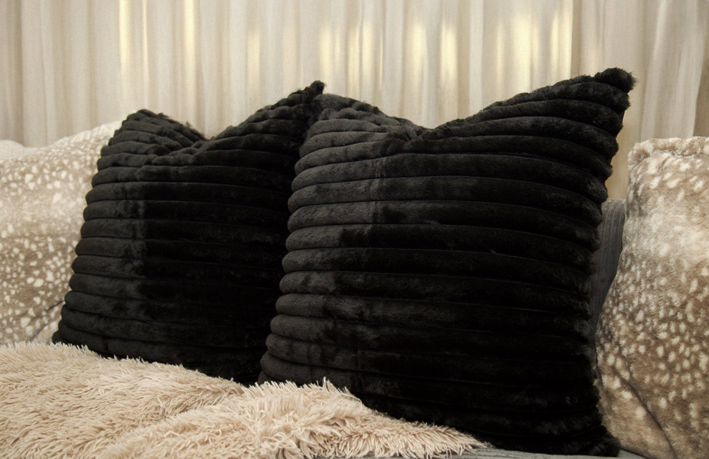 Black Throw Pillow