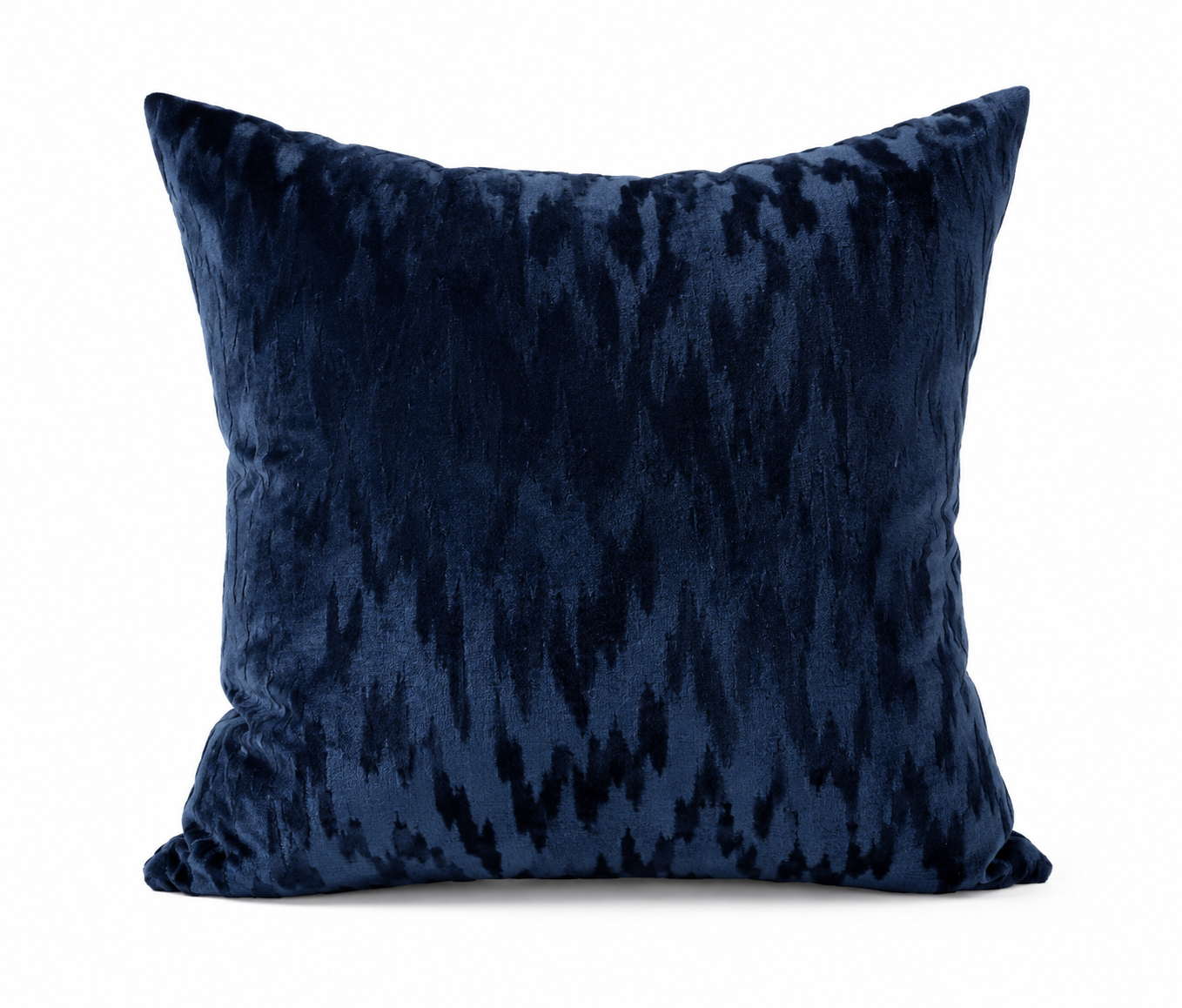 Crushed Blue Throw Pillow