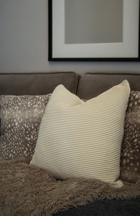 Cream Throw Pillow